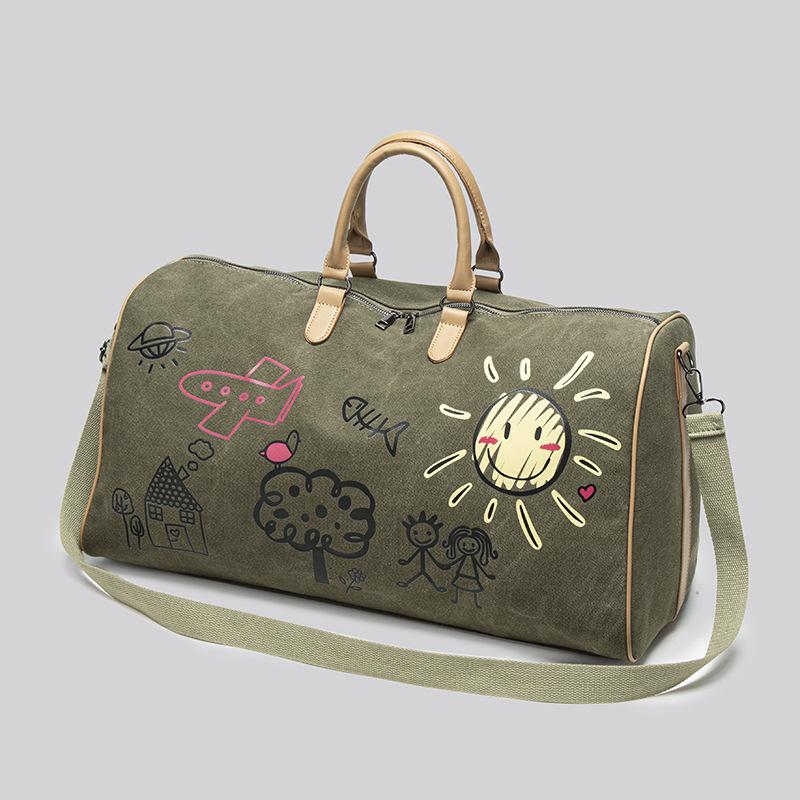 Women's Business Trip Foldable Duffle: Lightweight, Large-Capacity Handheld Travel Bag for Short Journeys.