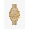 Oversized Lexington Pavé Gold-Tone Watch MK4971
