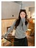 Women's Polka Dot Fleece-Lined Long-Sleeve Base Layer Shirt - Korean Style Winter Top