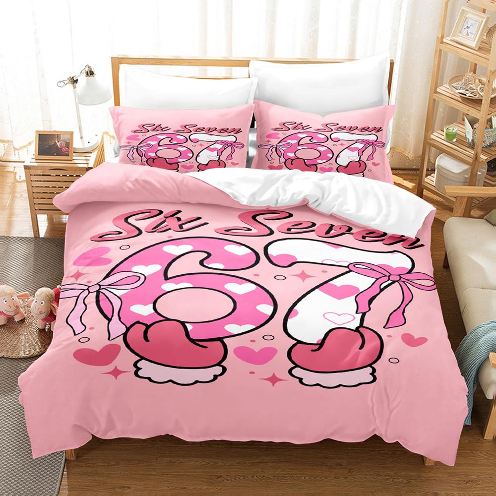 67 POP-Kultur 3D-Druck Bettwäscheset Moderner Stil Weiches Bettbezug-Set King Queen Twin Größe Geburtstagsgeschenk für Schlafzimmerdekoration