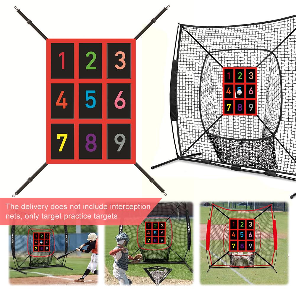 9-Section Numbered Strike Zone Trainer (No Net) Adjustable Pitching Target Throwing Pitching Hitting Batting Practice Target China Mainland
