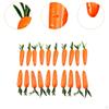 20Pcs Simulation Easter Carrots Mini Ornaments Decorative Kitchen Desktop Party Supplies