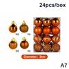 24 Pcs 3Cm Christmas Balls Set Xmas Tree Hanging Pendant Christmas Decoration Home Party Hanging Ornament New Year Decoration