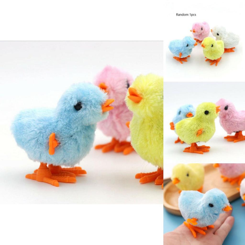 Naughty Clockwork Plush Chicken Fun Kids Toy Gift