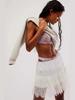 High Waist Irregular Lace Ballet Skirt - Versatile Short Solid Color