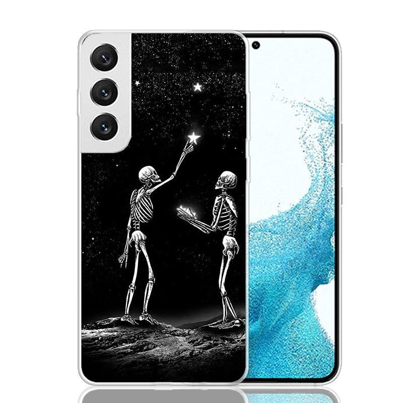Anatomy Skeleton Heart Lovey Kiss Phone Case For Samsung Galaxy S26 S25 Edge S24 S23 FE S22 Ultra S21 Plus S20 + Fundas Cover Co