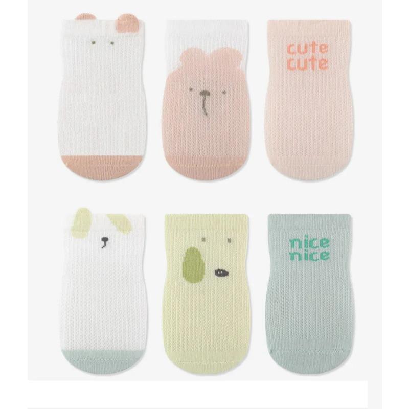 3 Paare/Lot Neue Sommer Kinder Socken Mädchen Ultra Dünne Netz Socken Cartoon Hase Hund Baby Lauflernsocken