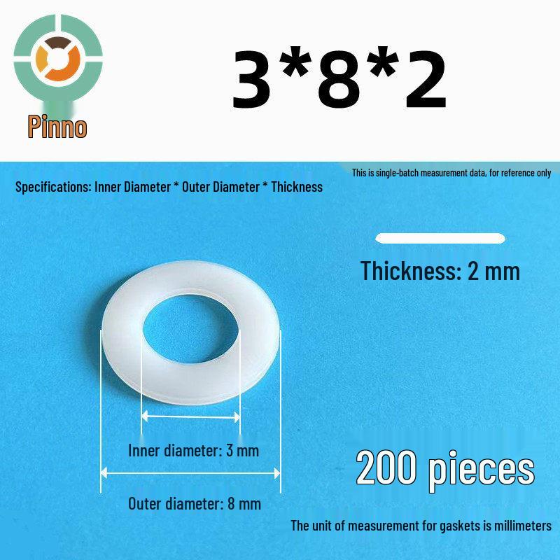 Thickened Nylon Plastic Flat Washer: Hard Plastic Gasket M2-M16