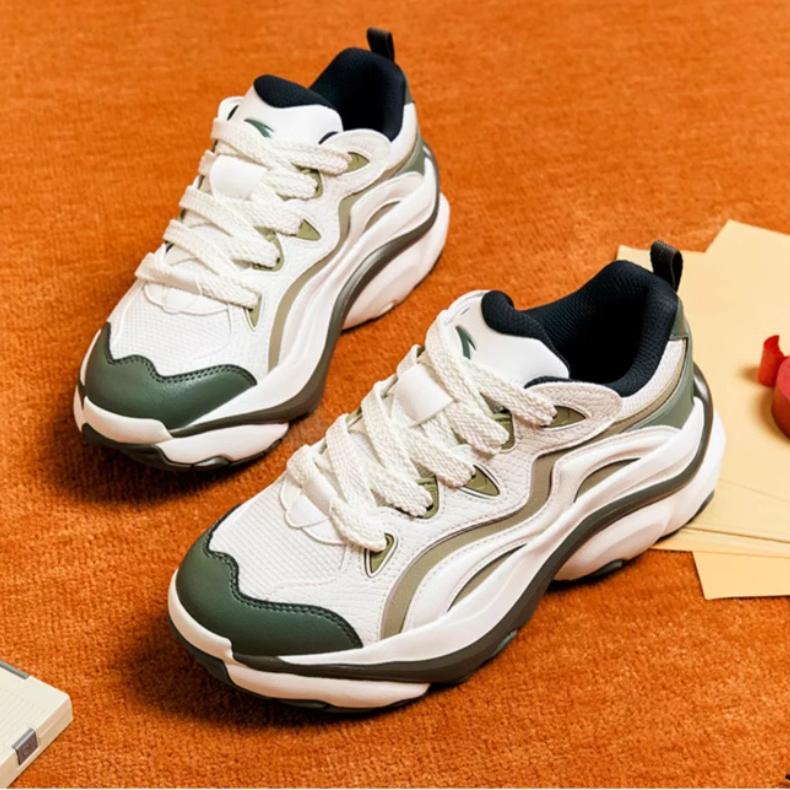 Anta Cute Claw Shoes Comfortable Versatile Non-Slip Wear-Resistant Low-Top Casual Shoes Women sneaker White Green 122518880R-3