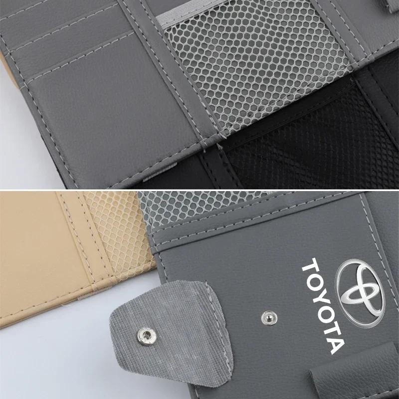 Car Sun Visor Point Type Multi-function Storage Bag Car Accessories for Toyota TRD GR Chr Corolla Camry Rav4 Yaris Hilux Prius Fortuner