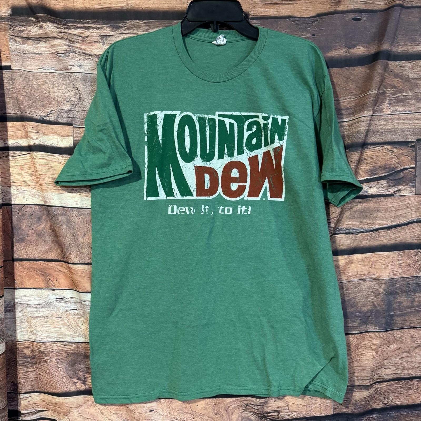Mountain Dew Retro Logo Green Dew It To It Graphic Tee Delta XL Mens Unisex T-Shirt XXXL