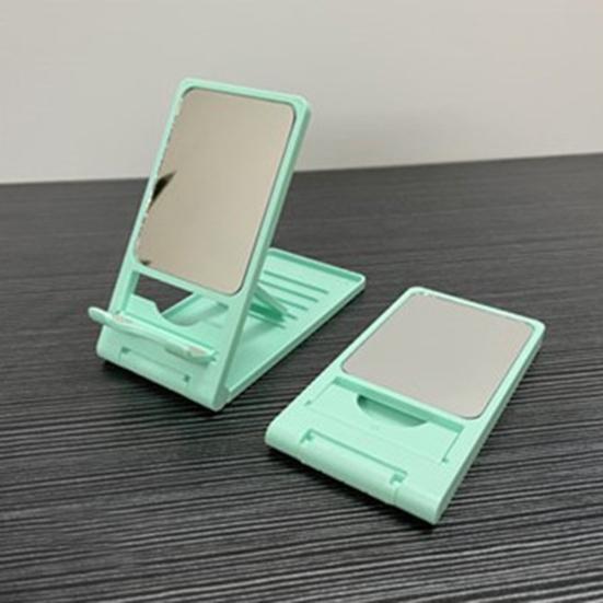 Stojak na telefon z regulowanym składanym lustrem Stabilne podparcie Uchwyt na tablet Lazy Uchwyt na telefon na biurko Mobilny