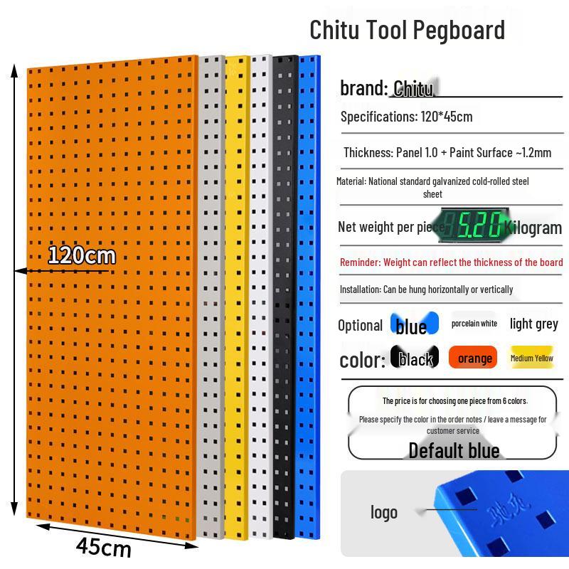 Chitu Perforated Pegboard Hardware Storage Rack with Hooks