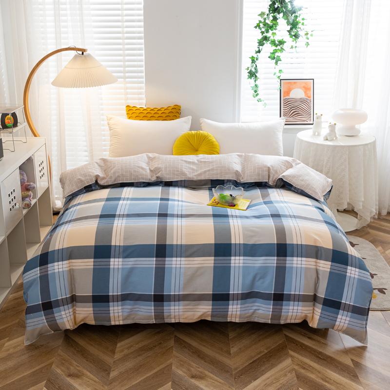 Kawaii Cartoon Bear Duvet Cover Cotton Girly Style Pattern Bedding Soft Skin-friendly Breathable Comforter Cover for Kids Girls