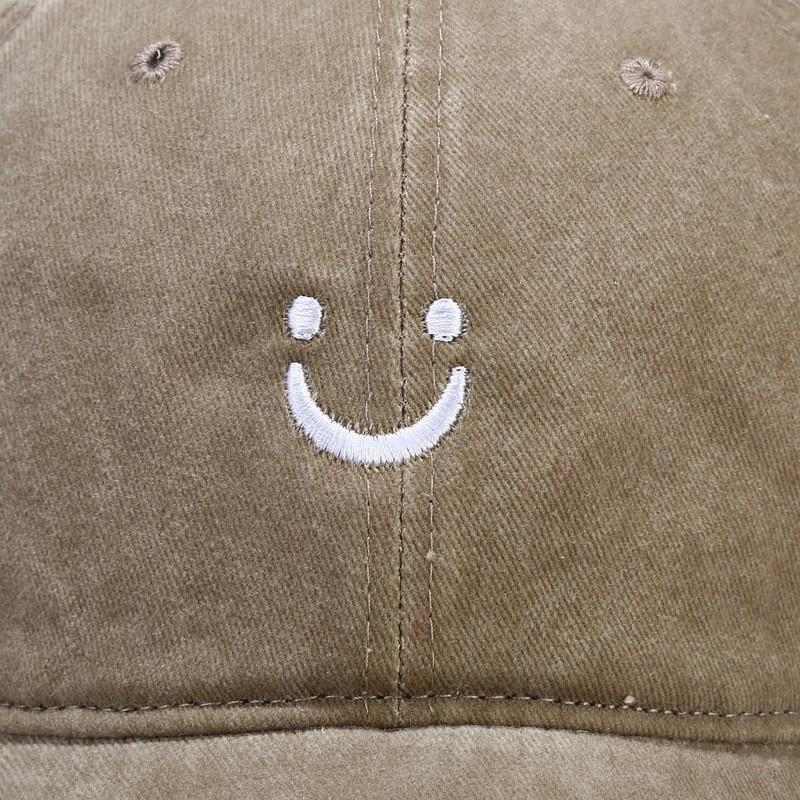 Emoji Face Washable Cotton Baseball Cap With Sun Protection For Casual Men Women