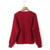 Women's European & American Style Long Sleeve Button-Up Cardigan Sweater - Fashionable & Casual