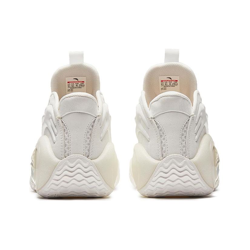 Anta Cement Bubble 4.0 Outdoor Retro Wear-Resistant Non-Slip Low-Top Basketball Shoes Men sneaker Beige 912411604S-1