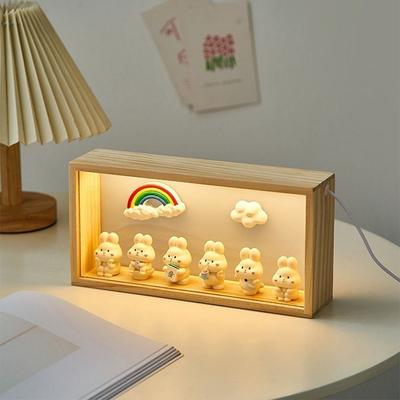 Creative Shadow Box Frame Rectangle Empty 3D Picture Frame DIY Double-Sided Display LED Light Photo Frame Thanksgiving Gift