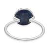 Natural Lapis Lazuli Gemstone Ring, 925 Sterling Silver, Solitaire Ring, Round Gemstone, Handmade Ring Jewelry, Gift for Easter, Ring Size - 5