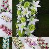 Party Stage Supplies Artificial Rose Lily Flowers 43cm Fake Flowers  For Household Wedding Garden