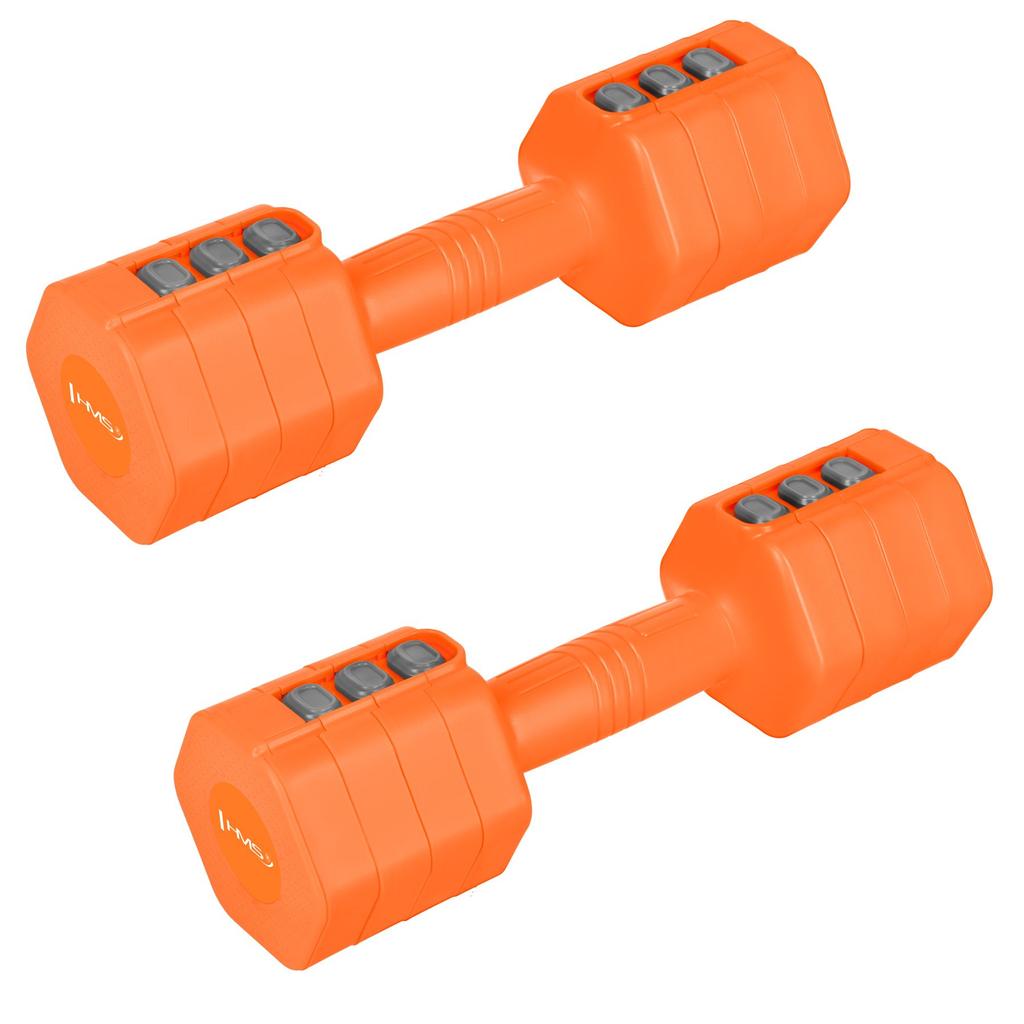 Adjustable Dumbbells HL03 Orange 2 X 2.5 KG HMS