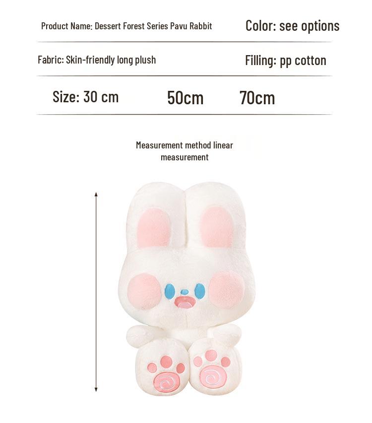 Cute Dessert Forest Paffu Rabbit Plush Pillow - Adorable Birthday Gift
