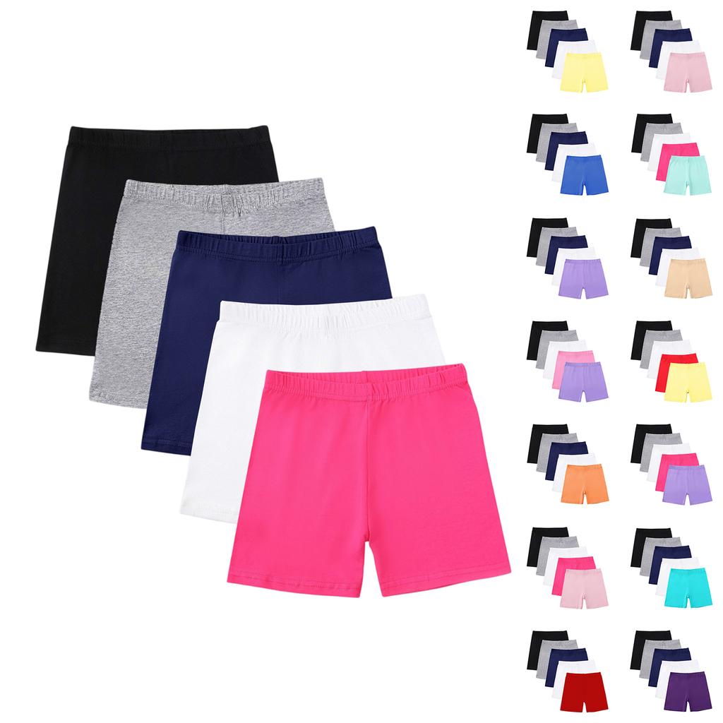 Summer Girls' Three-Point Safety Pants Underwear Leggings Five-Piece Set