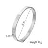 100% Stainless Steel Bangle Men Women 4mm 6mm 8mm Bracelet 3 Colors Leisure Versatile Accessories Valentine Day Gift For Lovers