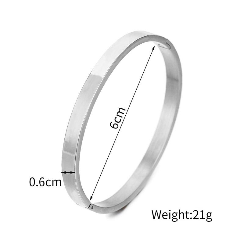 100% Stainless Steel Bangle Men Women 4mm 6mm 8mm Bracelet 3 Colors Leisure Versatile Accessories Valentine Day Gift For Lovers