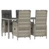 VidaXL 5-piece Garden Dining Set with Cushions Grey 3185025
