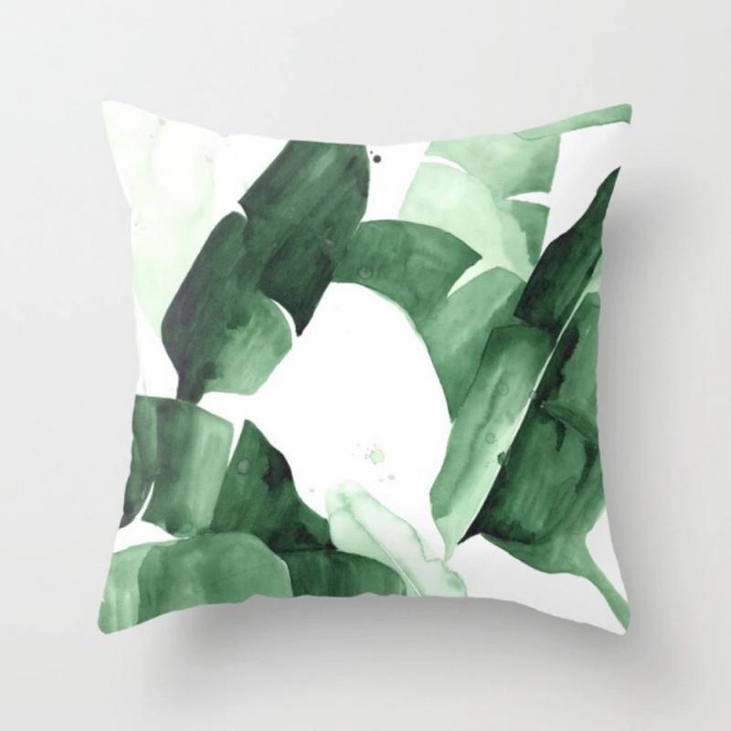 4PCS/set Tropical Plants Leaf Cushion Cover Printed Polyester Throw PillowCase Sofa Home Decor Art Pillowcase