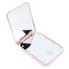 Compact LED Travel Makeup Mirror 2 Sided Magnification Rechargable Portable Handheld Small Lighted Cosmetic Mirror