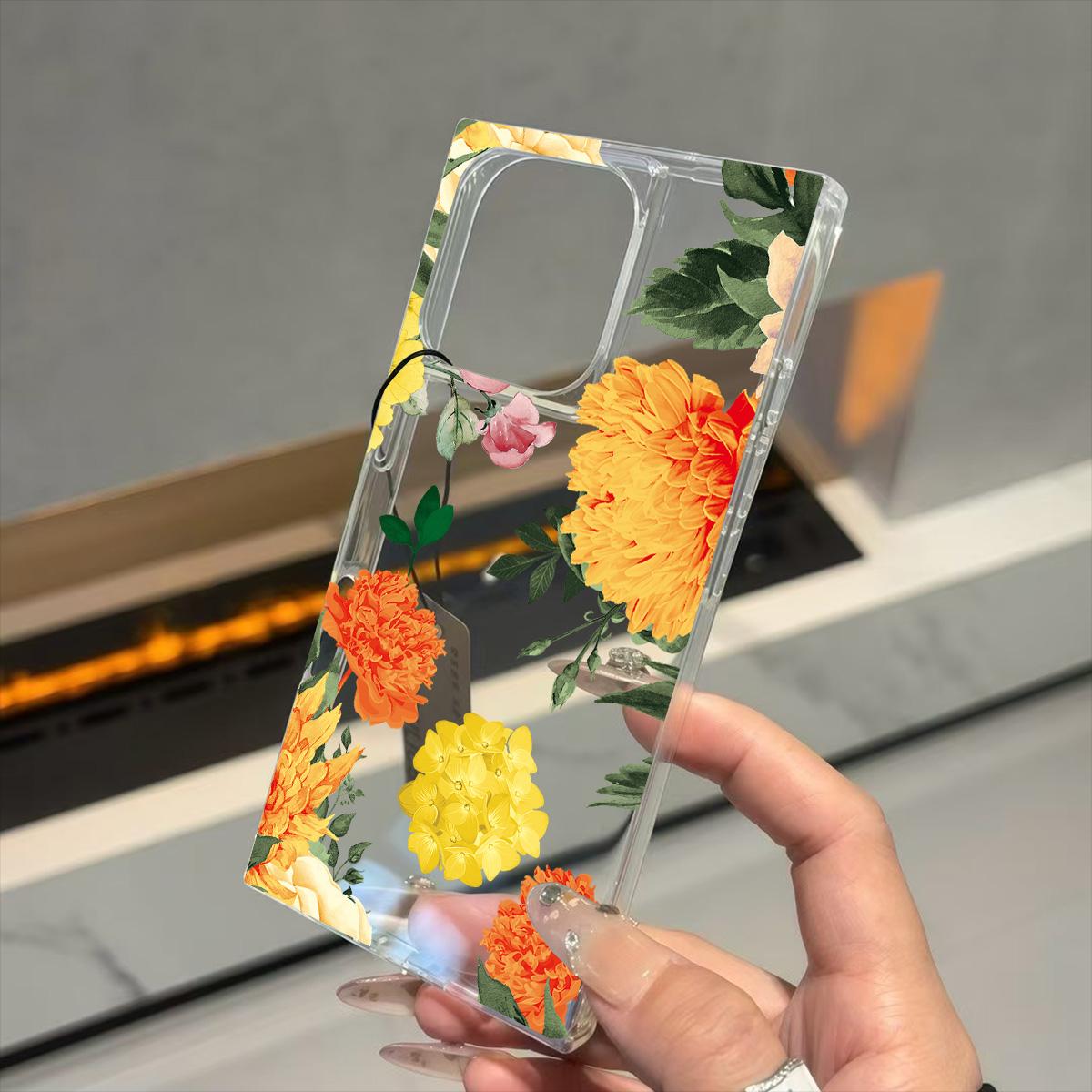 

Прозрачный квадратный чехол-трубка для защиты iPhone 14 Pro Max 12 11 15 Plus 16 ProMax 13, устойчивый к окислению, с рисунком шампанских роз iphone 11 ProMax