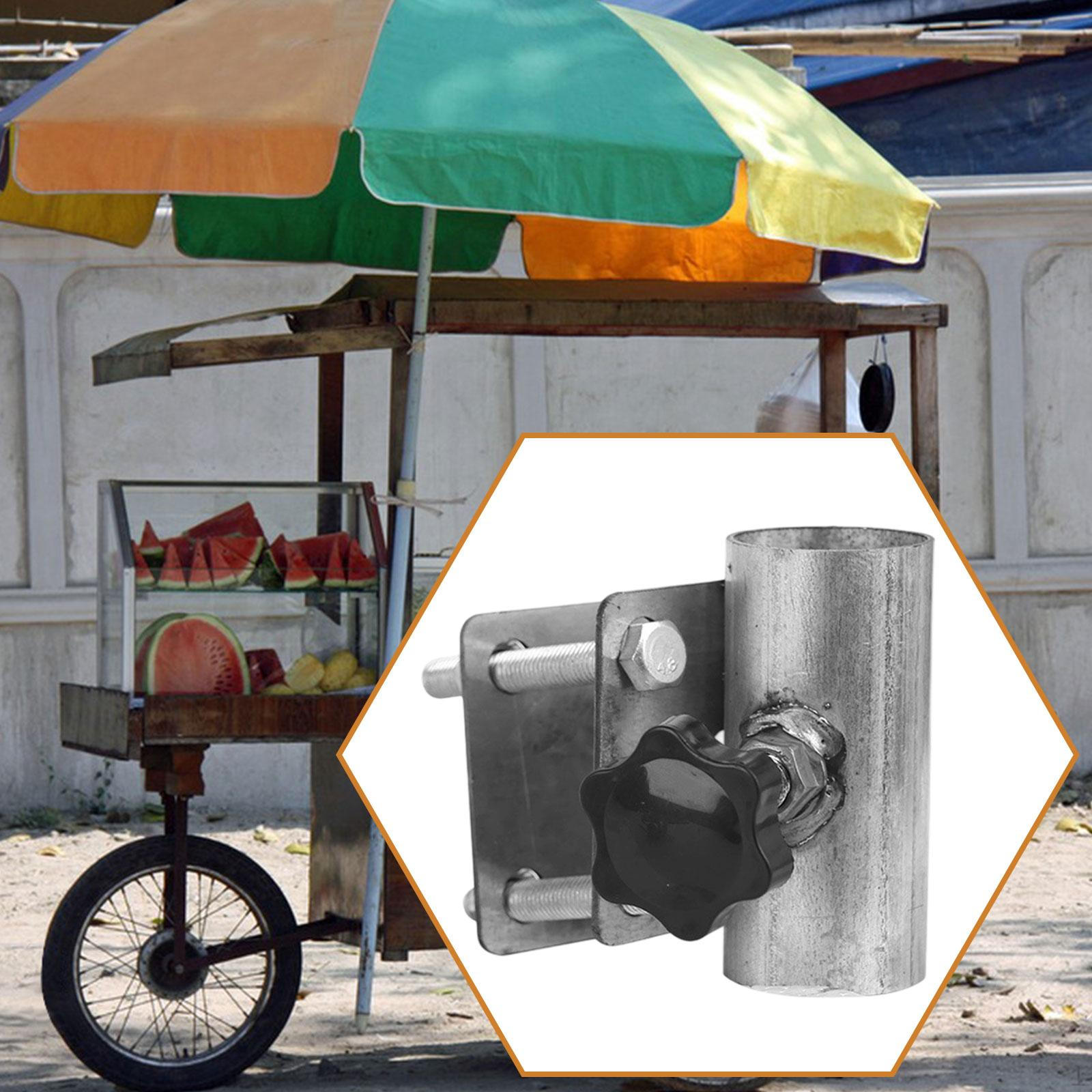 

Подставка для патио-зонтика Сверхпрочные металлические шесты Уличный монтаж для двора Пляжная терраса Противоскользящая Садовая