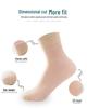 Langsha Women's Mid-Calf Ultra-Thin Black Silk Stockings - Transparent, Core-Spun Short Socks for Summer