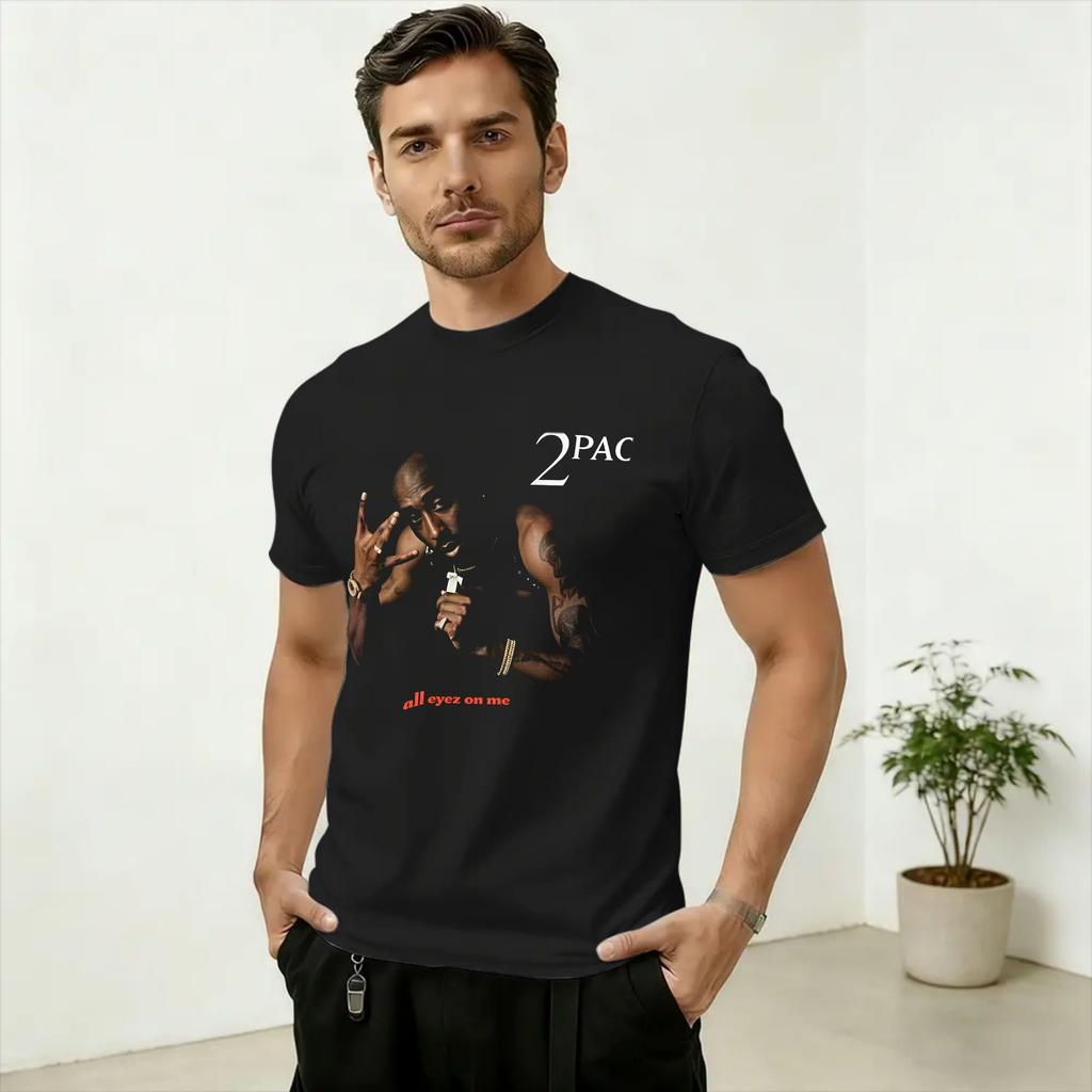 2 Tupac Shakur Pac T Shirt for Unisex 100 Cotton Hipster TShirt O Neck Tees Short Sleeve Clothes Classic