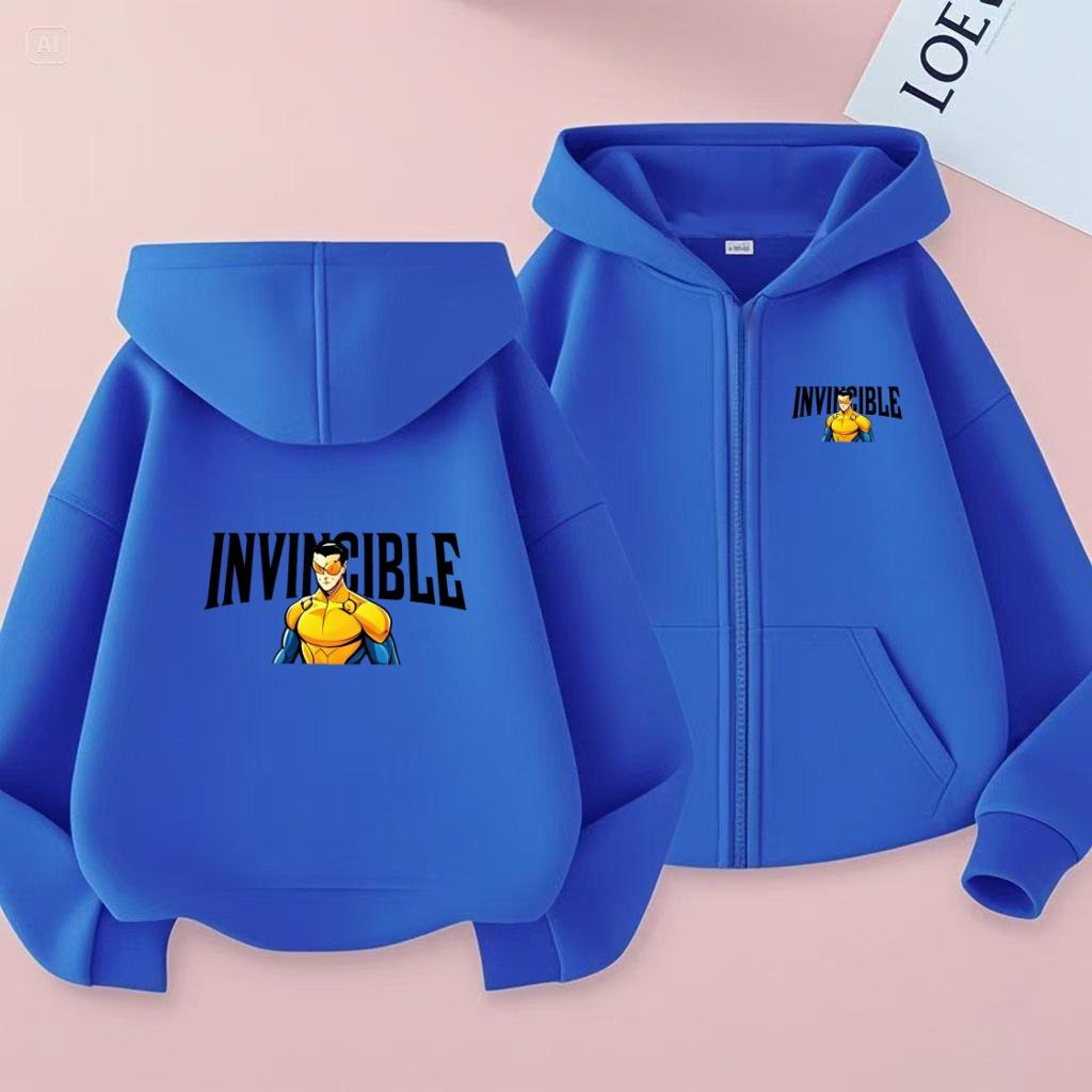 The Latest Best-selling Children's Sports Sweatshirt in Shaolin Animation Printed Hooded Zip-Up Shirt for Boys Girls Aged3-13