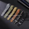 18mm 20mm 22mm Ribbed Nylon Watchband for Military Watch Strap Sport Bracelets Nylon Woven Watchband Women Men Bands Accessories