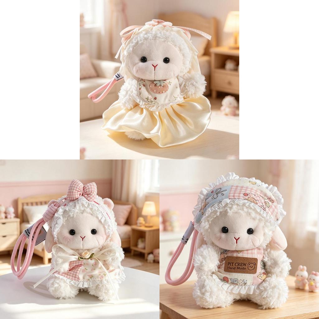 Plush Lamb Toy For Kids With Pp Cotton Filling Perfect As Birthday Gift And Nursery Decor