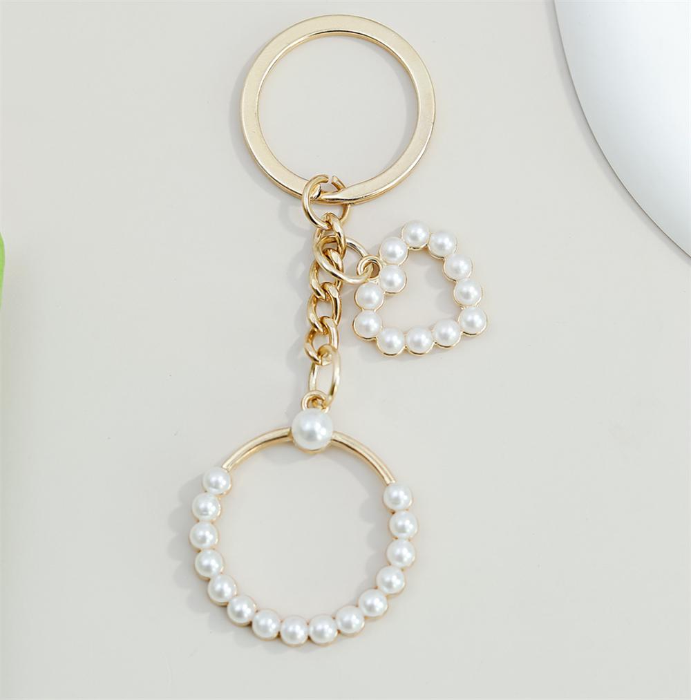 

Модные брелки в форме сердца круглой формы, геометрические брелки с подвеской в виде жемчуга, украшения для сумок своими руками, держатель для ключей от машины, подарки для женщин