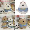 Mochila Escolar Leve de Nylon com Design de Cachorro Cartoon Fofo e Pingente de Pelúcia