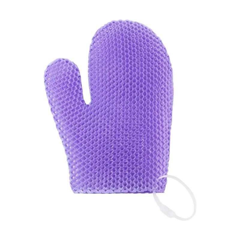 Gentle Peeling Shower Gloves Plastic For Daily Use And Post Workout Cleansing Family Use