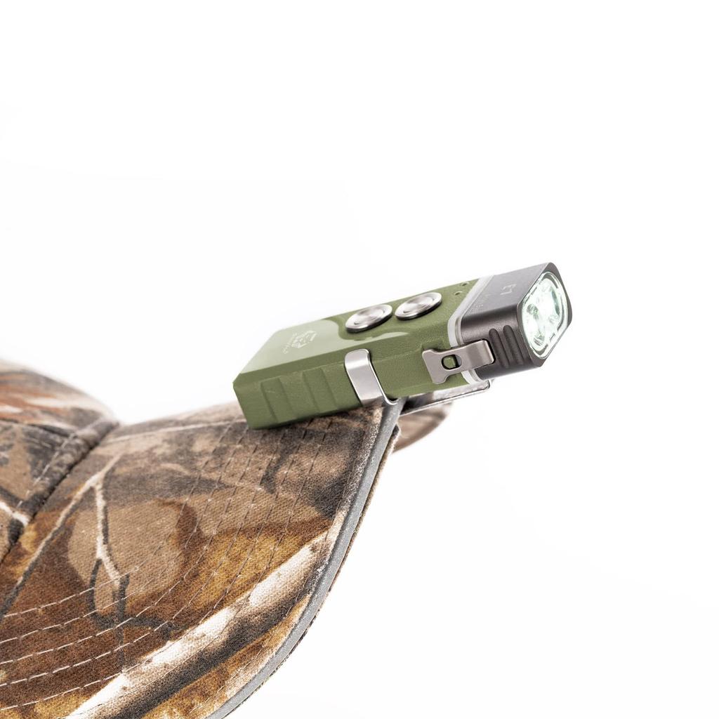 RovyVon E1 Hybrid Flat Keychain 500 Lumens USB C Rechargeable EDC Powered by or Replaceable IPX7 Waterproof for and Emergency Use Flashlight,