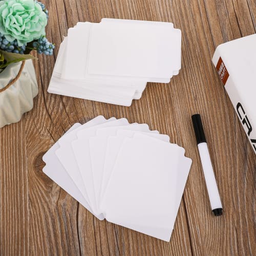 50 White Trading Card Dividers, Matte Card Page Dividers with Tabs, Plastic Dividers for Cards and Playing Cards, Perfect for Office Games, Sports Gat