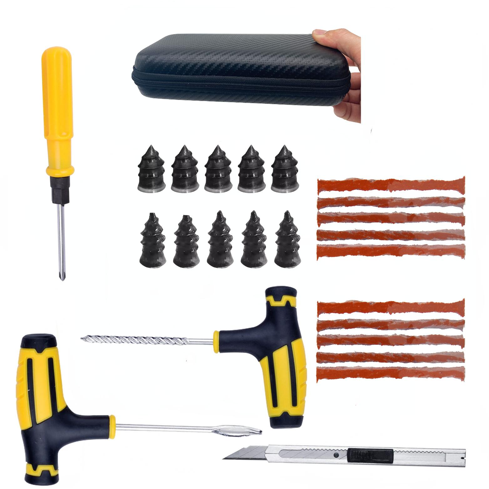 

Комплект для ремонта шин мотоцикла, инструменты для устранения проколов автомобиля, аварийный прокол шин для полосок шин, набор инструментов для ремонта клея