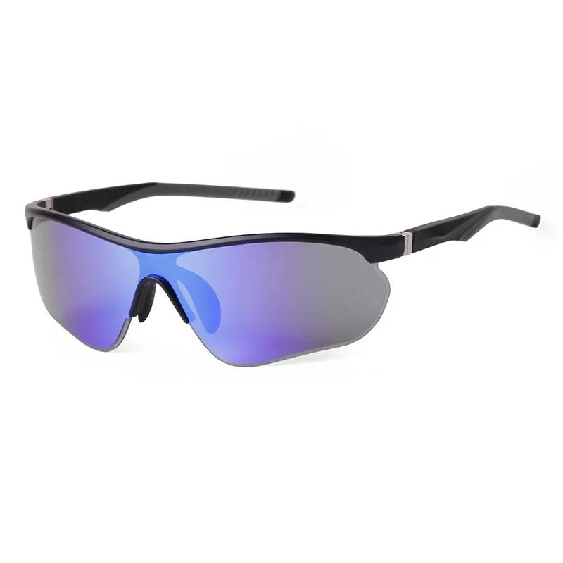 STORY Spring Hinge Sports Sunglasses UV Protection Mirrored Blue for Men Women Outdoor Cycling S3018G