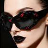 Gotische Augapfel Halloween Sonnenbrille Schwarz Rot Unisex Dunkel Avantgardistisch Übertrieben Thema Cosplay Party Brillen für Männer und Frauen