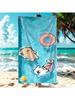 Line Puppy Printed Beach Towel - Soft, Absorbent & Lightweight, Hand or Machine Washable, Perfect for Vacation, Travel, Bathing