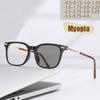 Photochromic Sunglasses With Black Frame European and American Tortoiseshell Color Anti-blue Light Myopia Glasses 6160