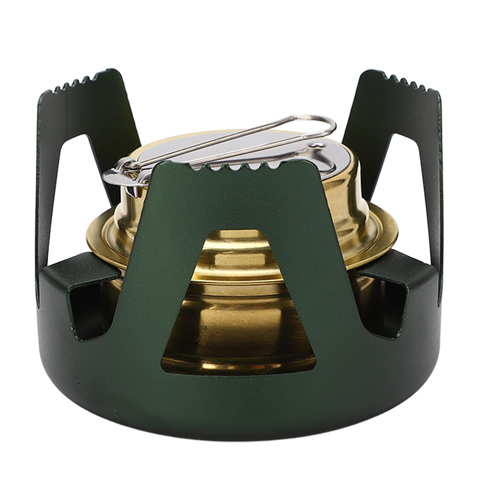 

Мини-спиртовая плита из латунного алюминиевого сплава, безопасная, ветрозащитная, портативная, широко используемая мини-печь для походов